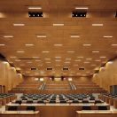 Paneles para pared WOODWORKS con perforaciones personalizados y acabado Cherry : University of California San Diego School of Medicine