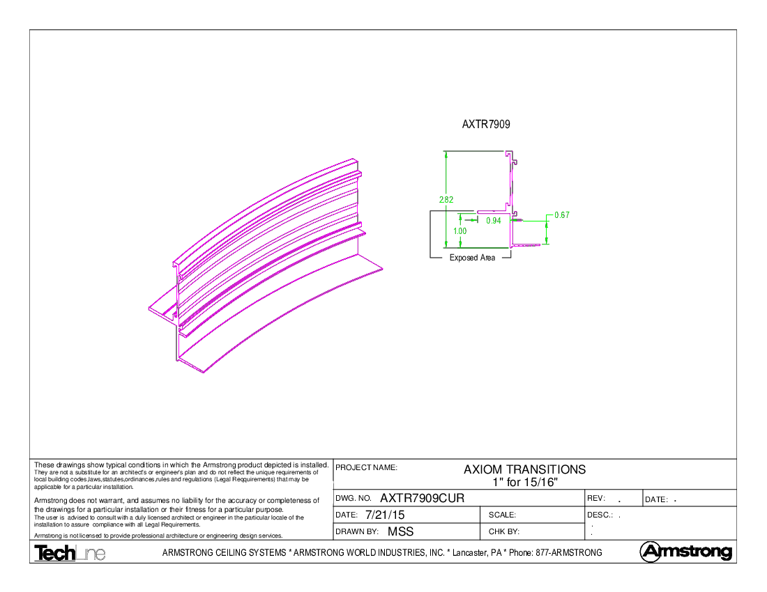 1in Curved Transition for 15_16in