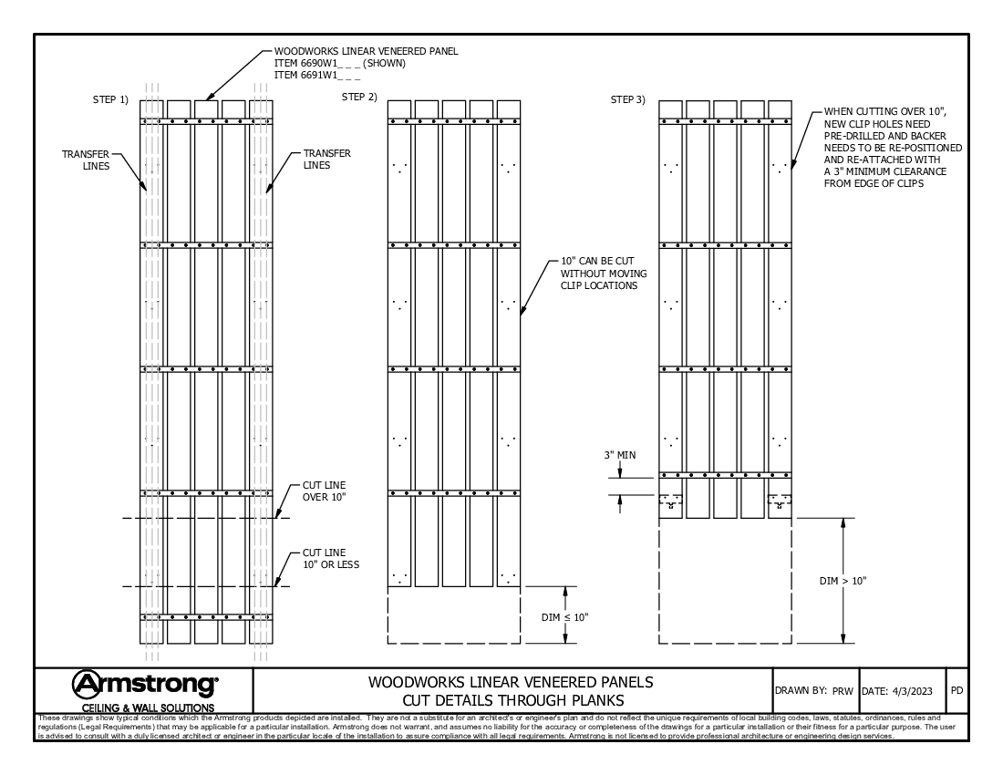 Cut Details Through Planks