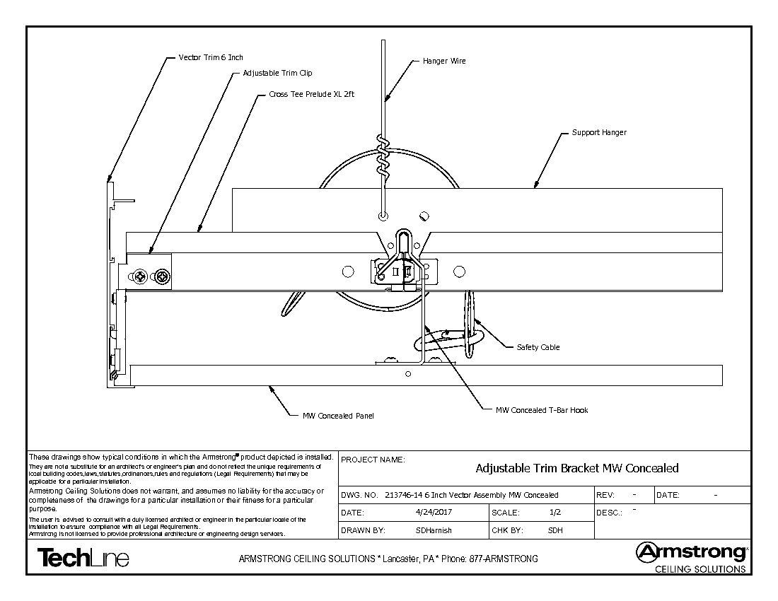 Adjustable Trim Clip with METALWORKS Concealed and AXIOM Vector
