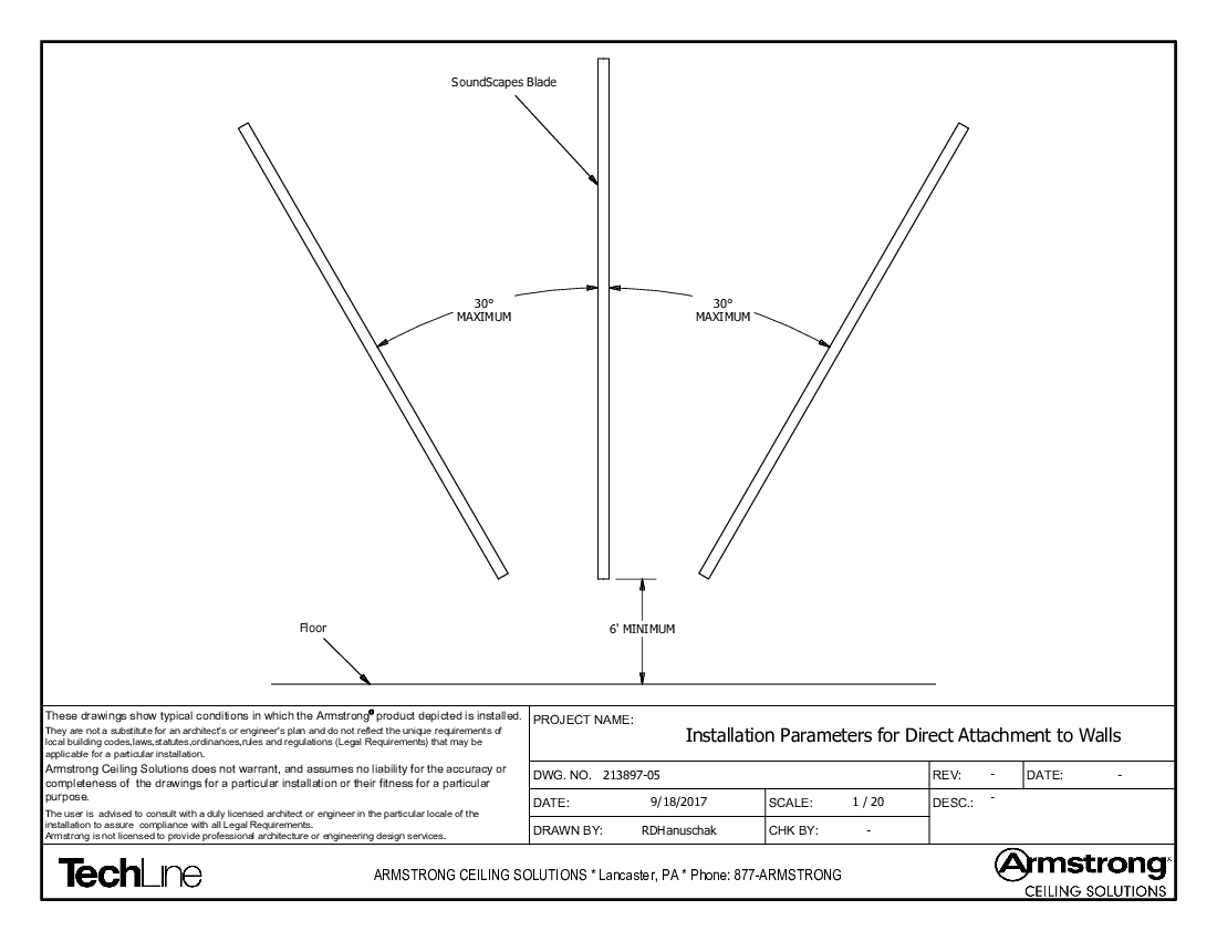 Installation Parameters for Direct Attachment to Walls