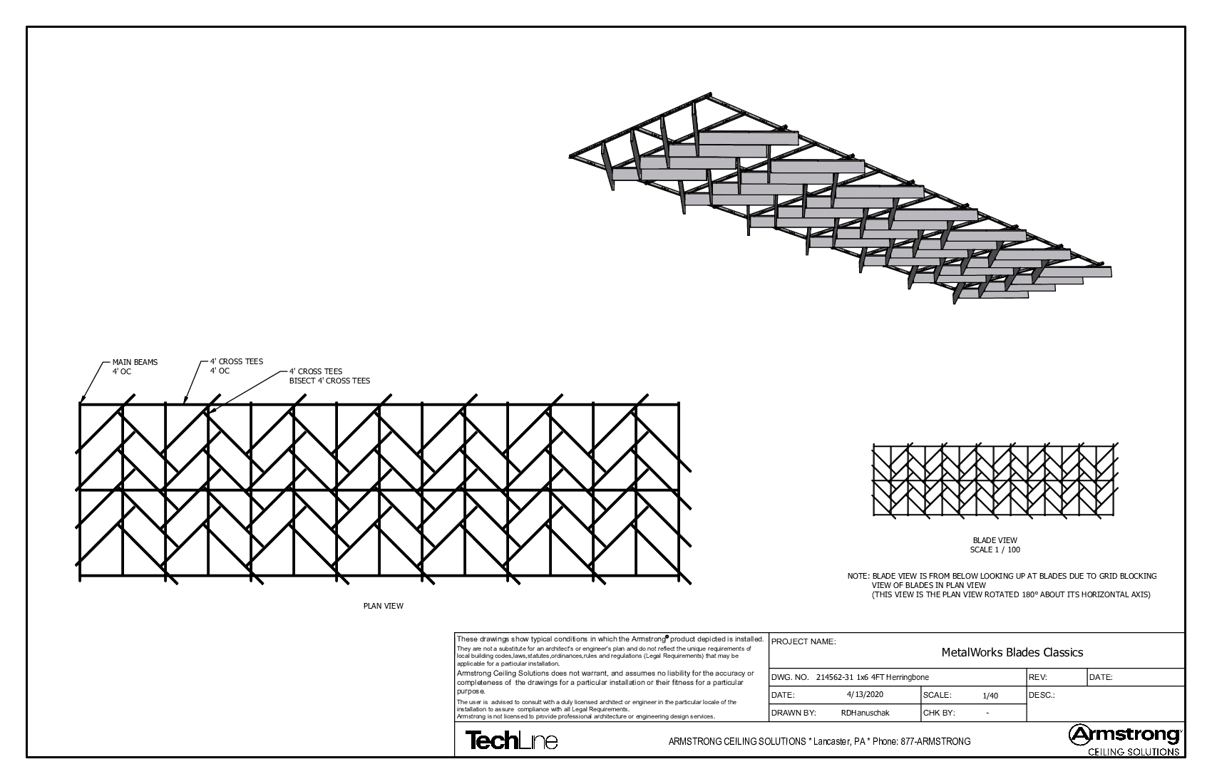1x6 4FT Herringbone