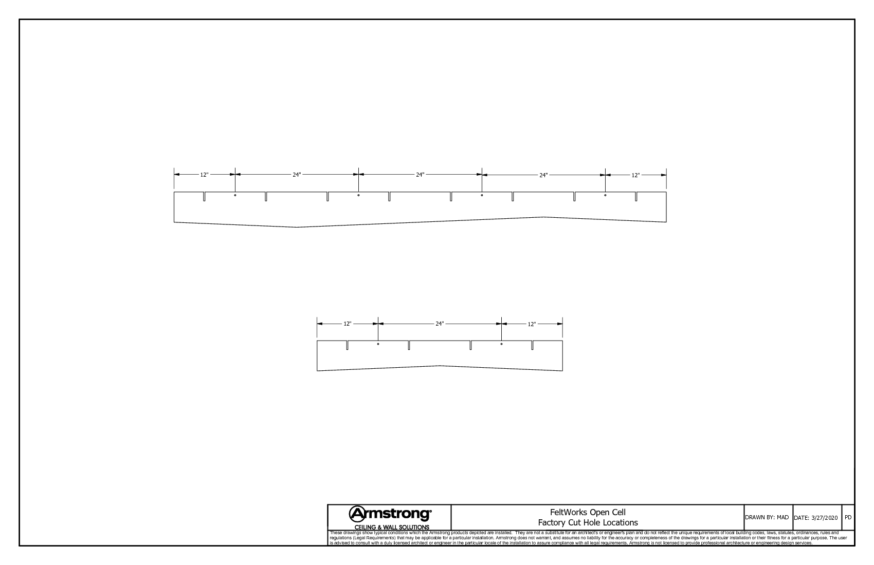 Factory Cut Hole Locations