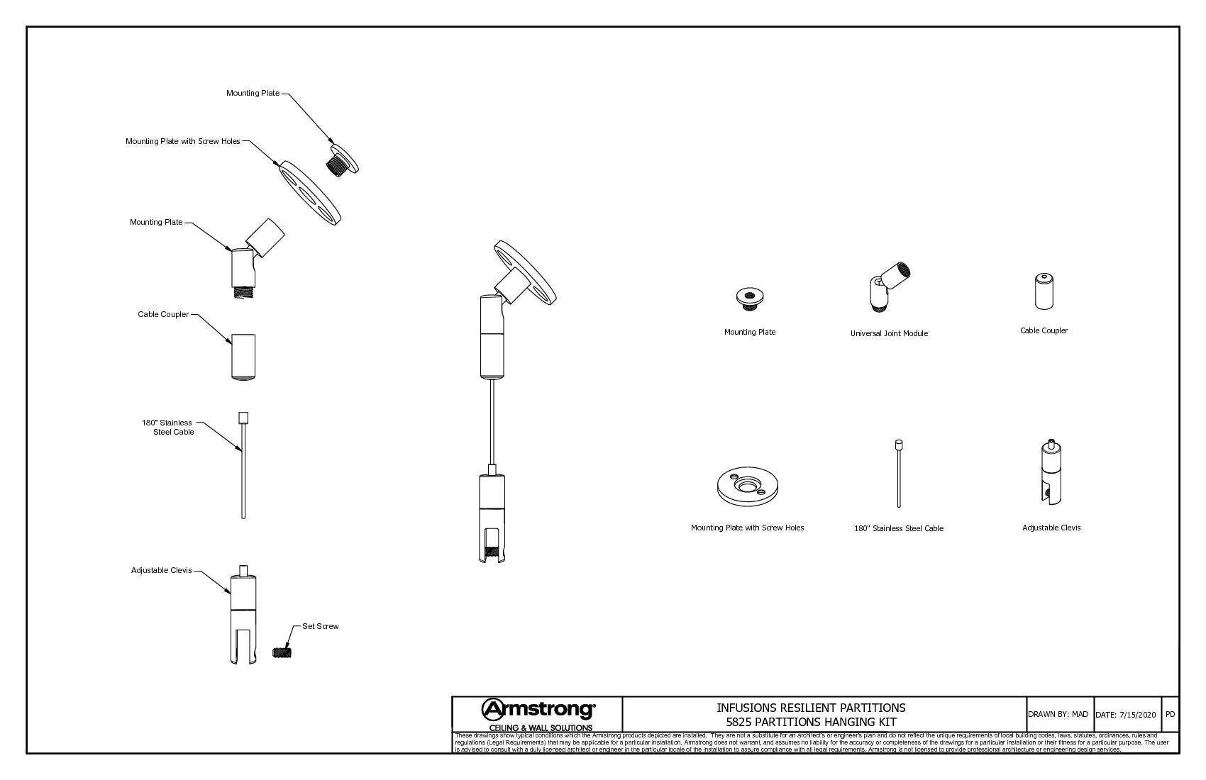 Partitions Hanging Kit