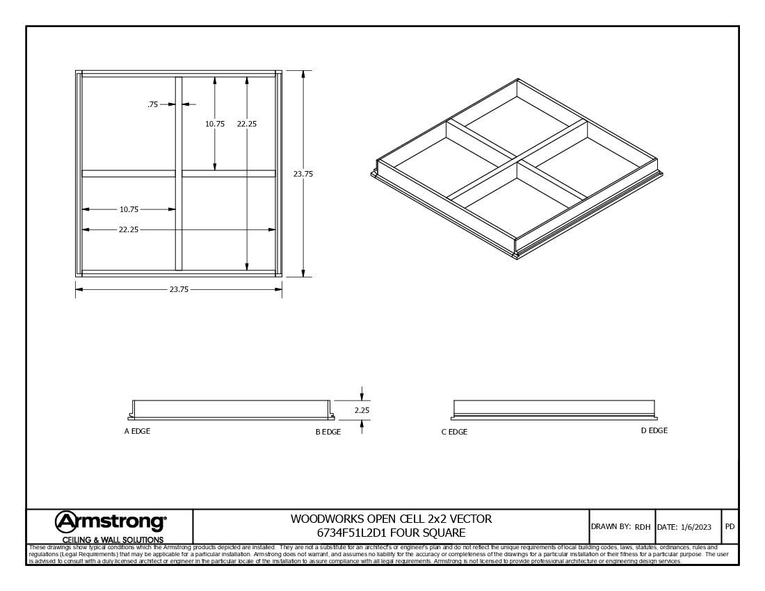 2x2 Four Square 6734F51L2D1