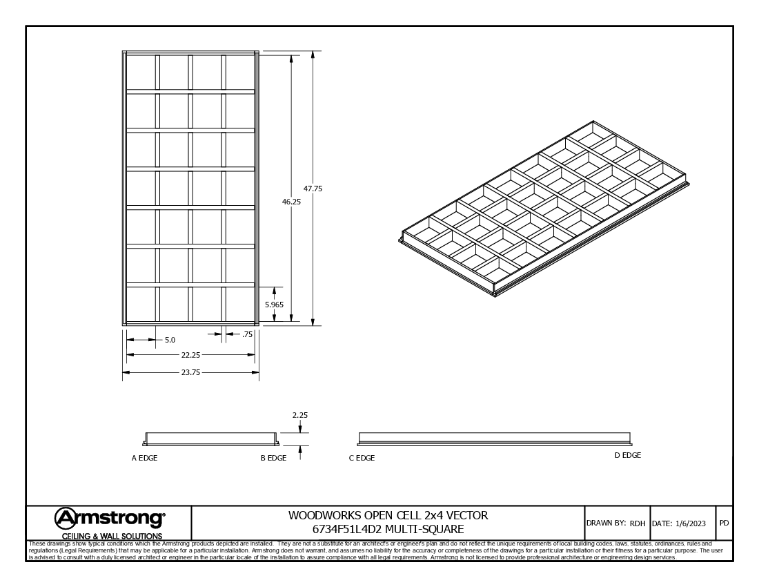 2x4 Multi-Square 6734F51L4D2