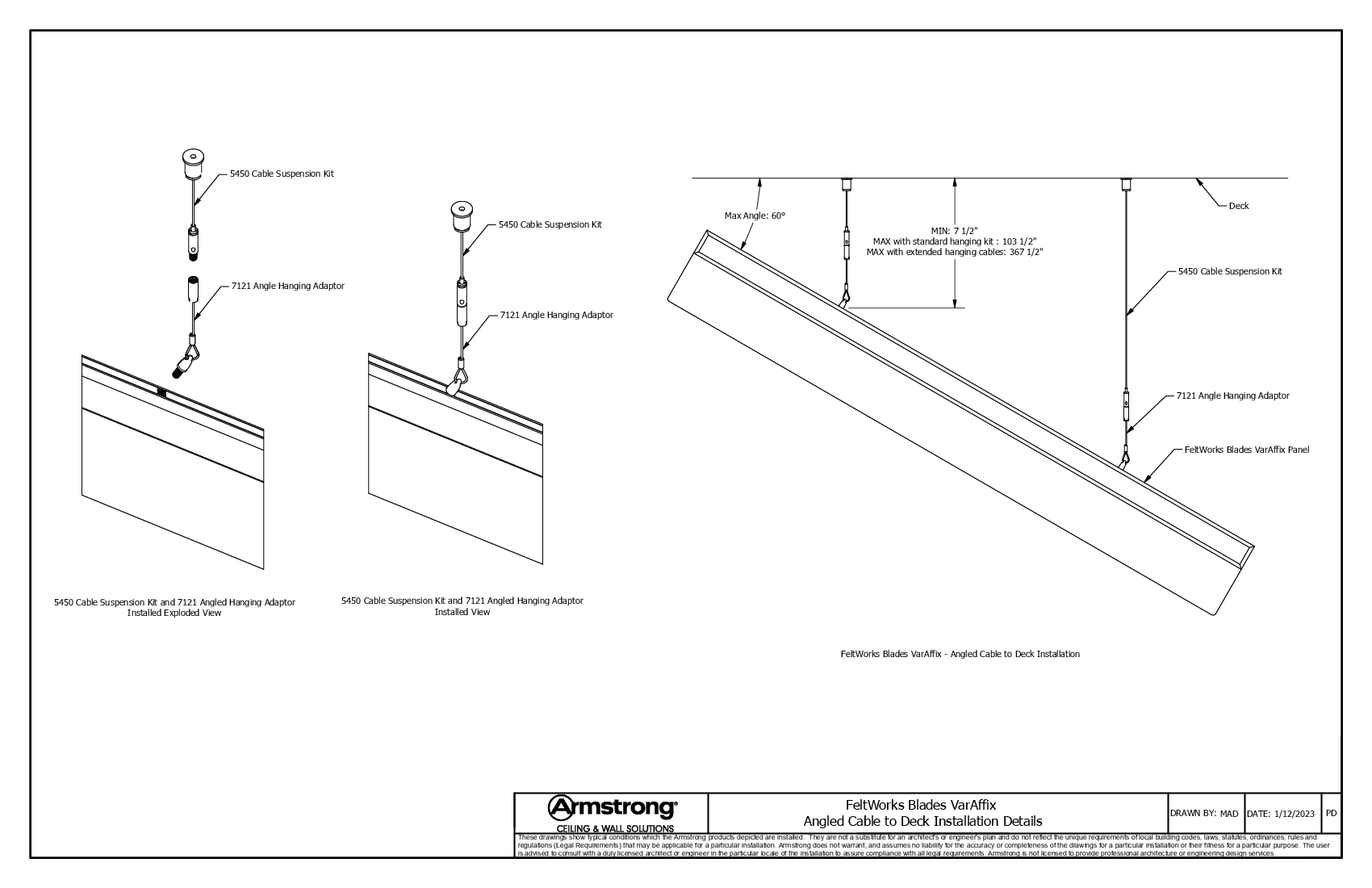 Angled Cable Installation Details