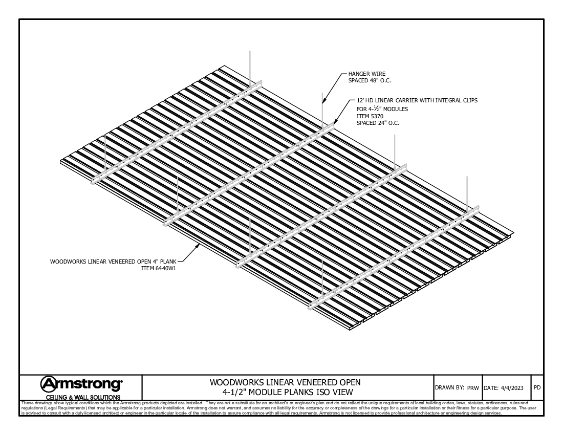 3.75in Planks in Grid Iso View