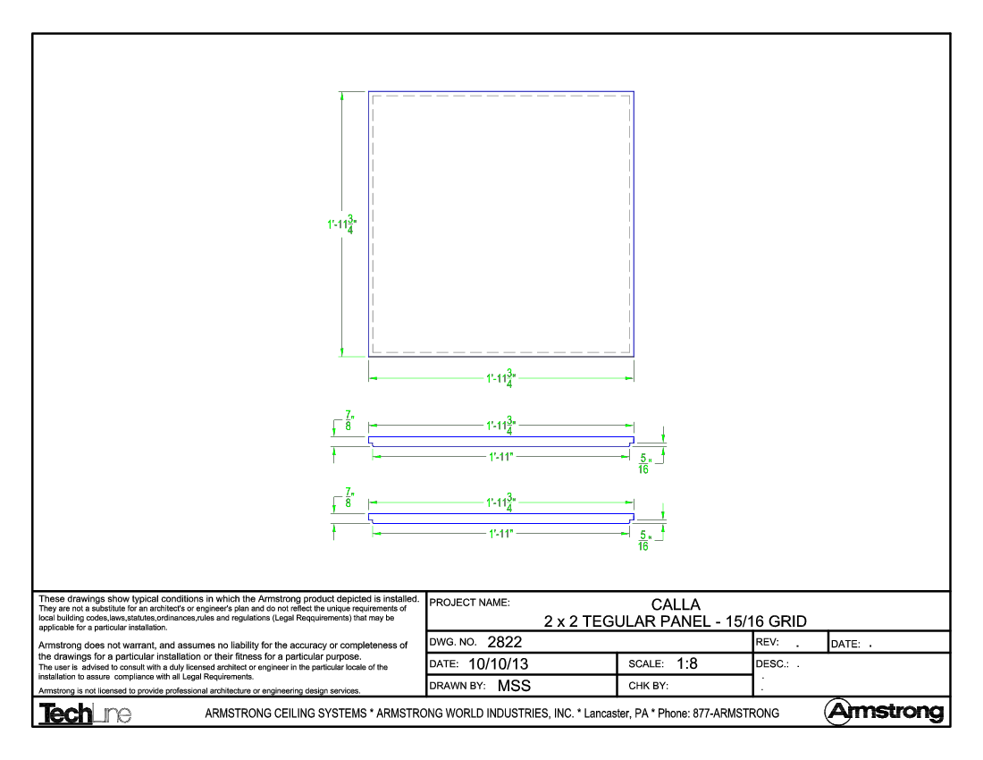2822 Calla Tegular 2 x 2