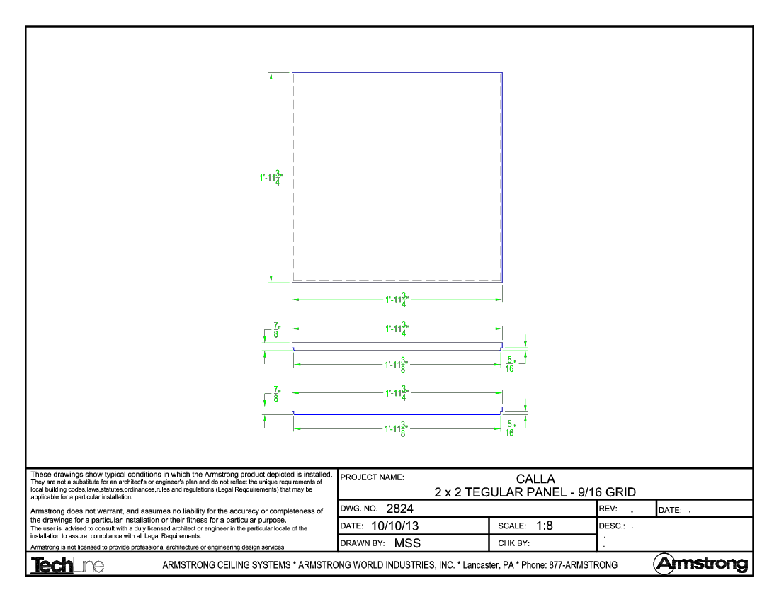 2824 Calla Tegular 2 x 2