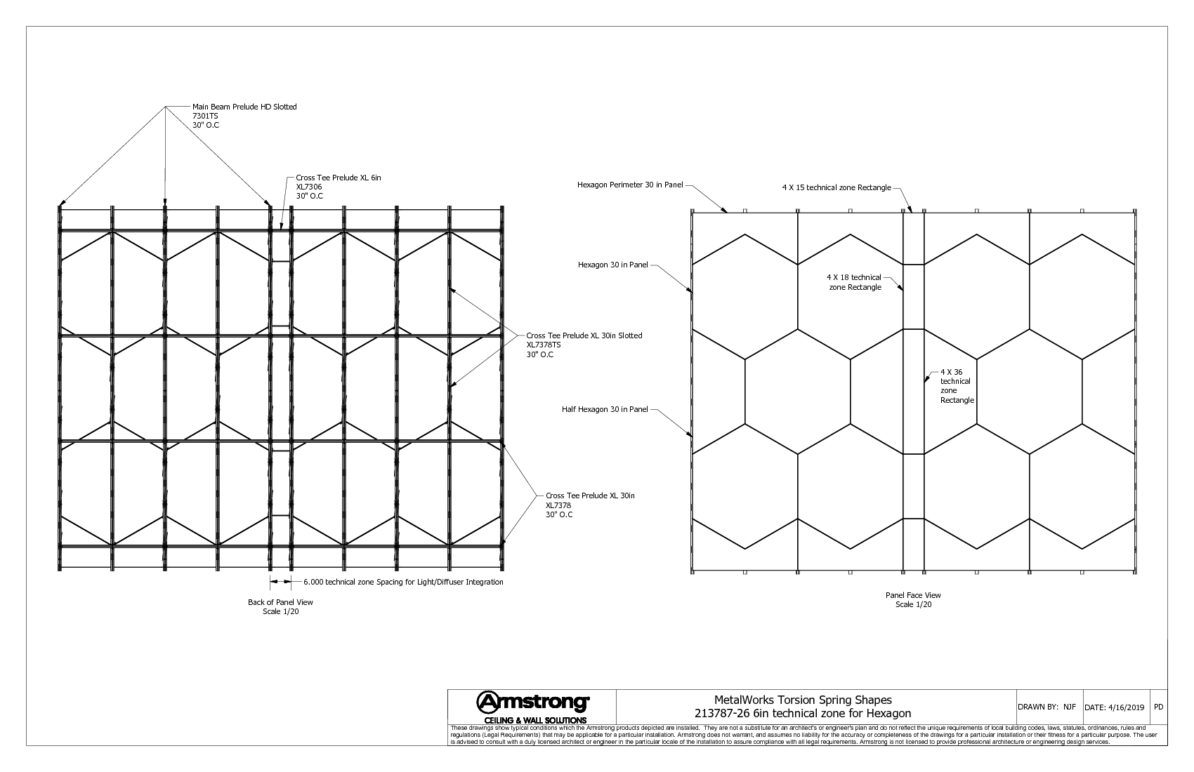 6in technical zone for Hexagon
