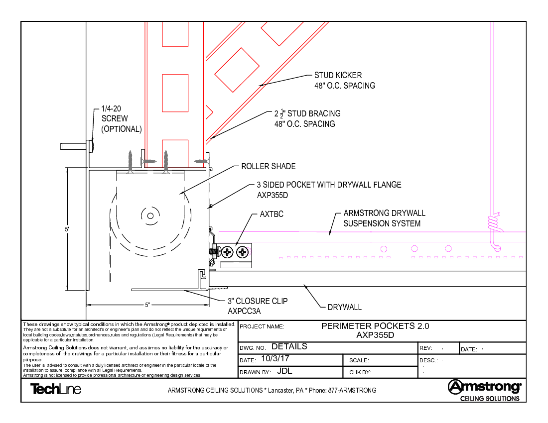 AXIOM Building Perimeter Shade Pockets 2.0 AXP355D - Solution
