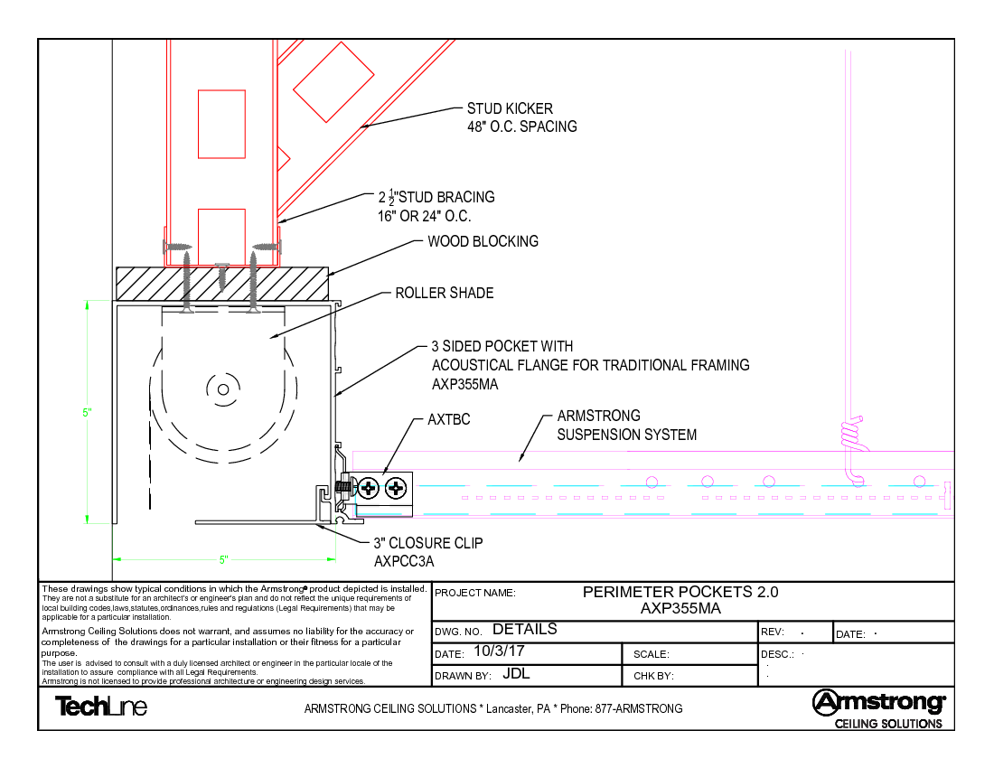 AXIOM Building Perimeter Shade Pockets 2.0 AXP355MA - Solution