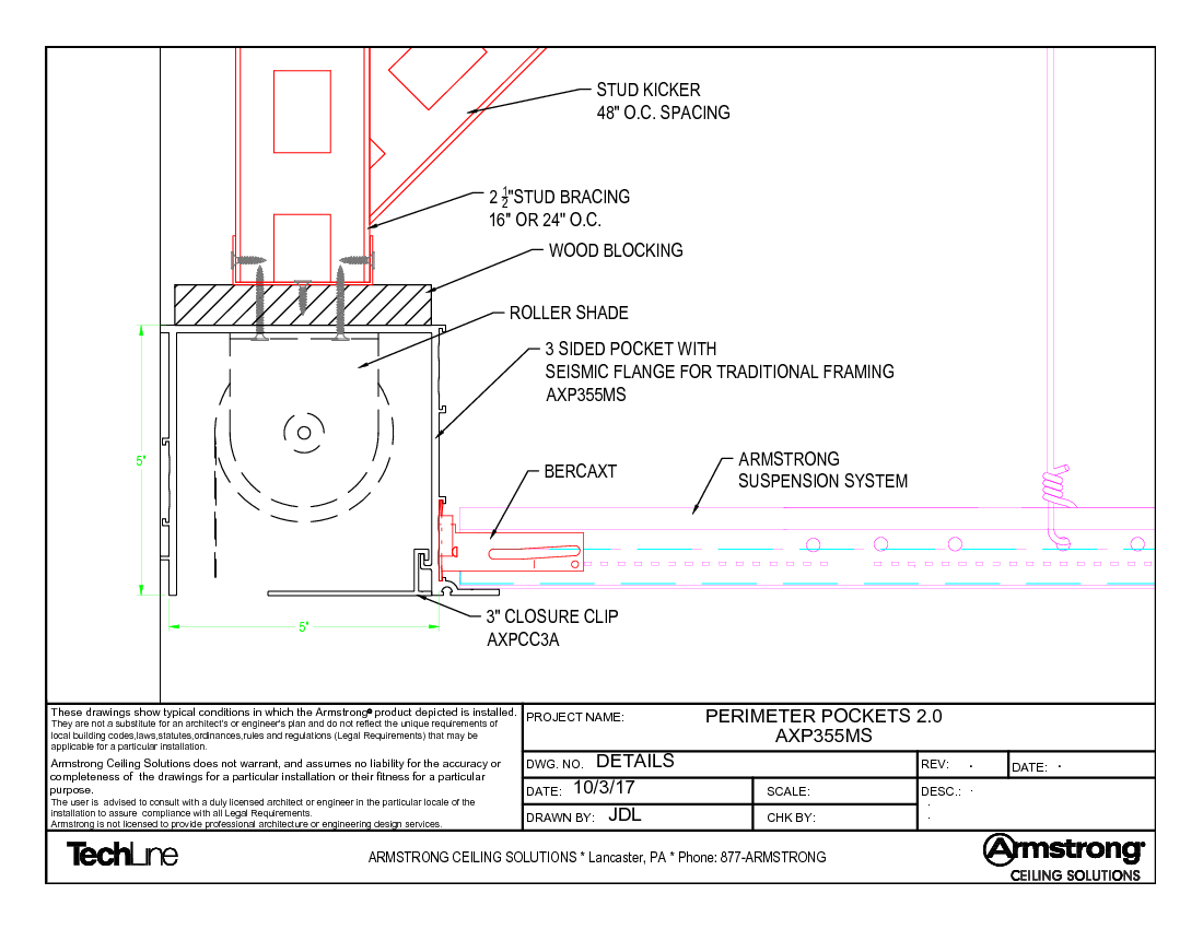 AXIOM Building Perimeter Shade Pockets 2.0 AXP355MS - Solution