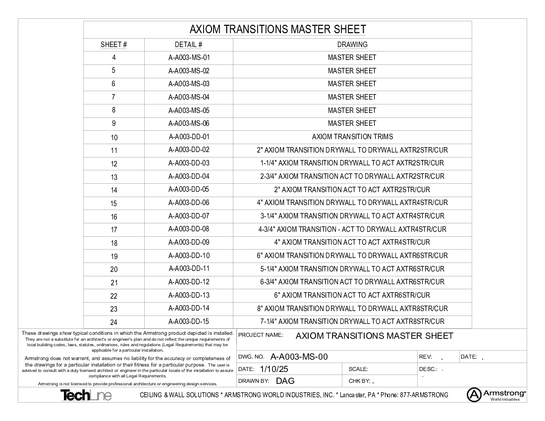 ** MASTER SHEET - AXIOM Transitions **