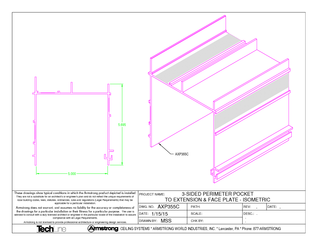 AXIOM 3-Sided Pocket to Extension and Face Plate iso