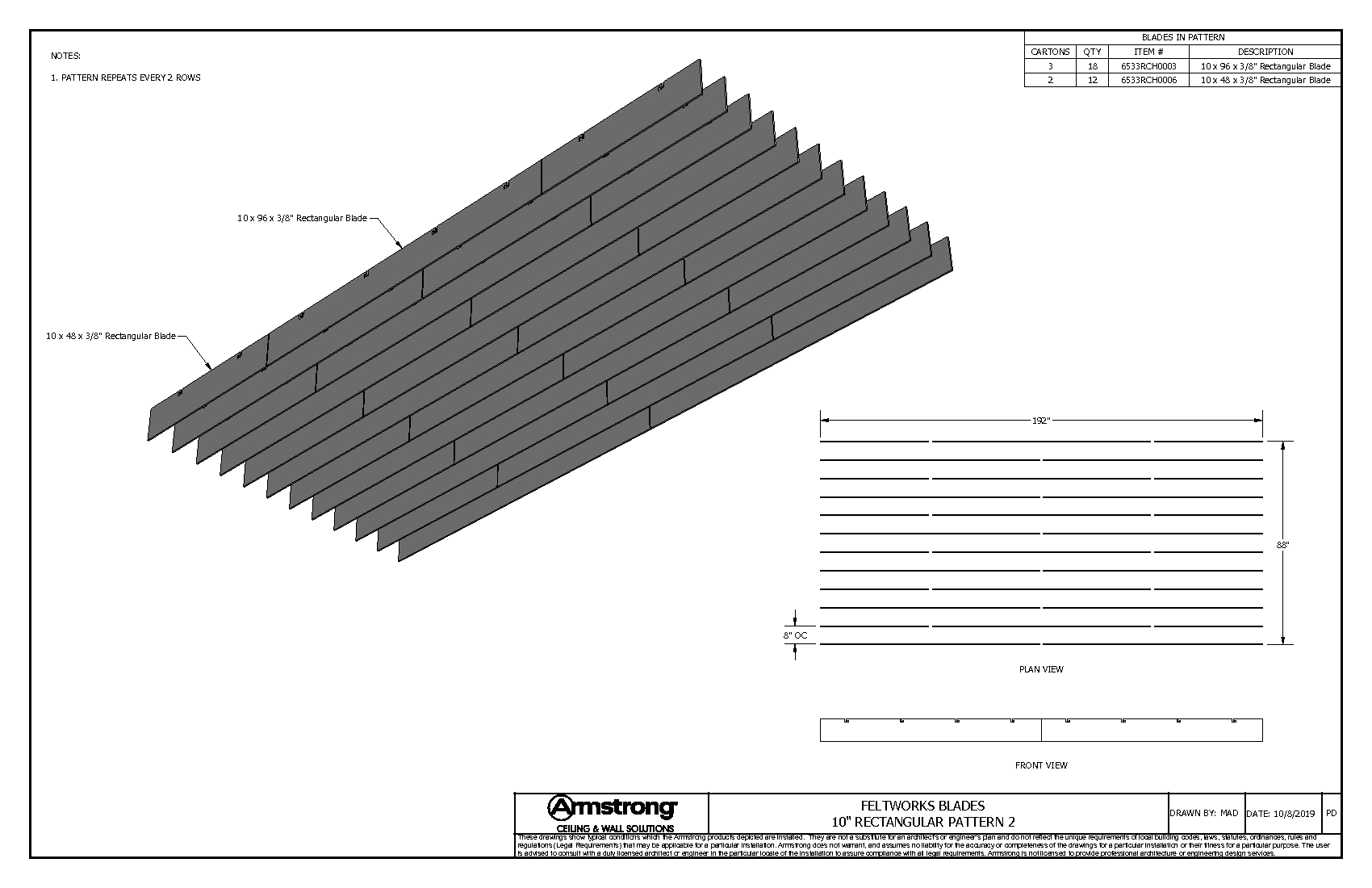 10in Rectangular Pattern 2