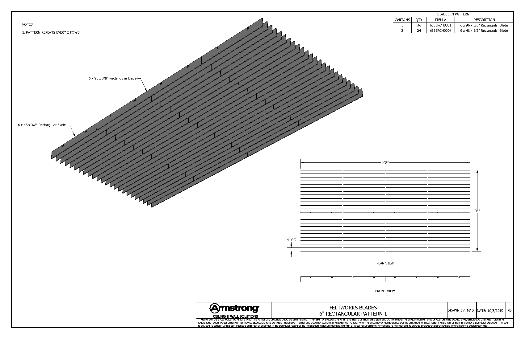 6in Rectangular Pattern 1