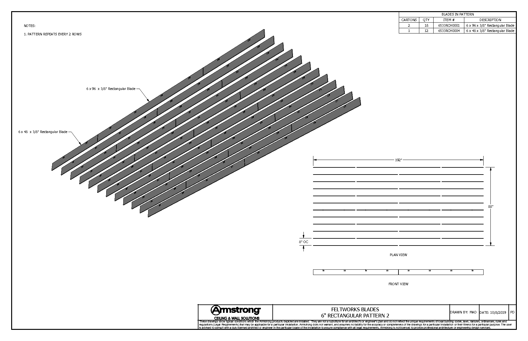 6in Rectangular Pattern 2