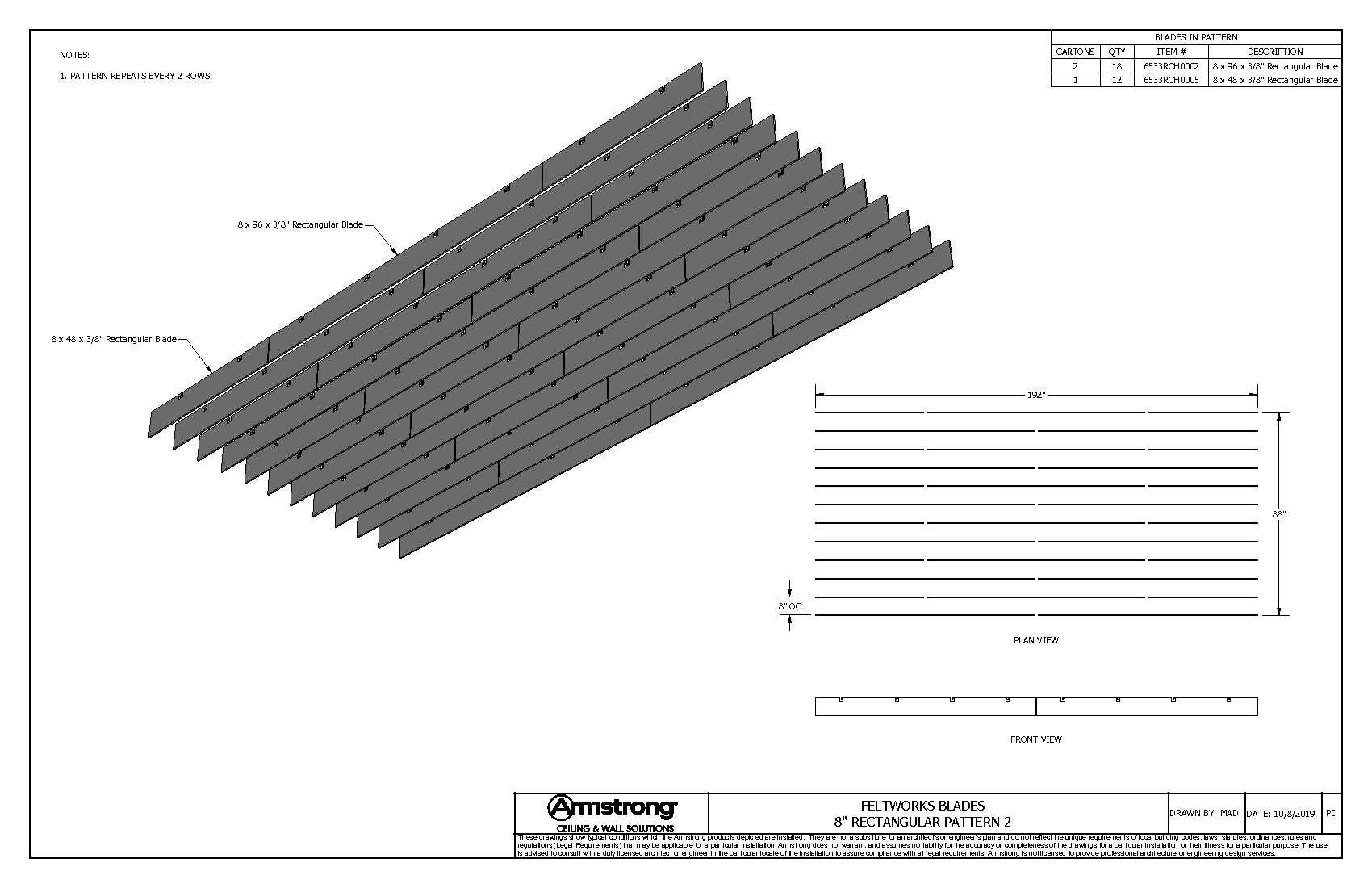 8in Rectangular Pattern 2