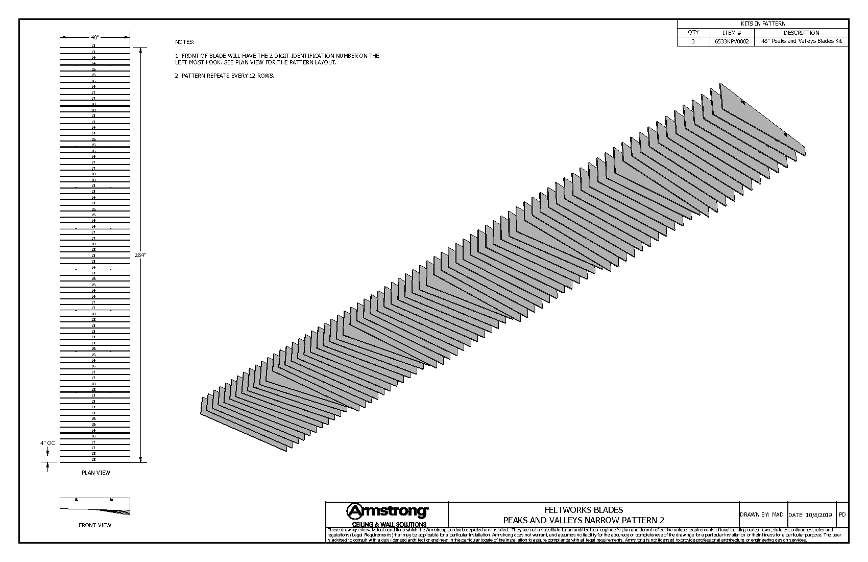Peaks and Valleys Narrow Pattern 2
