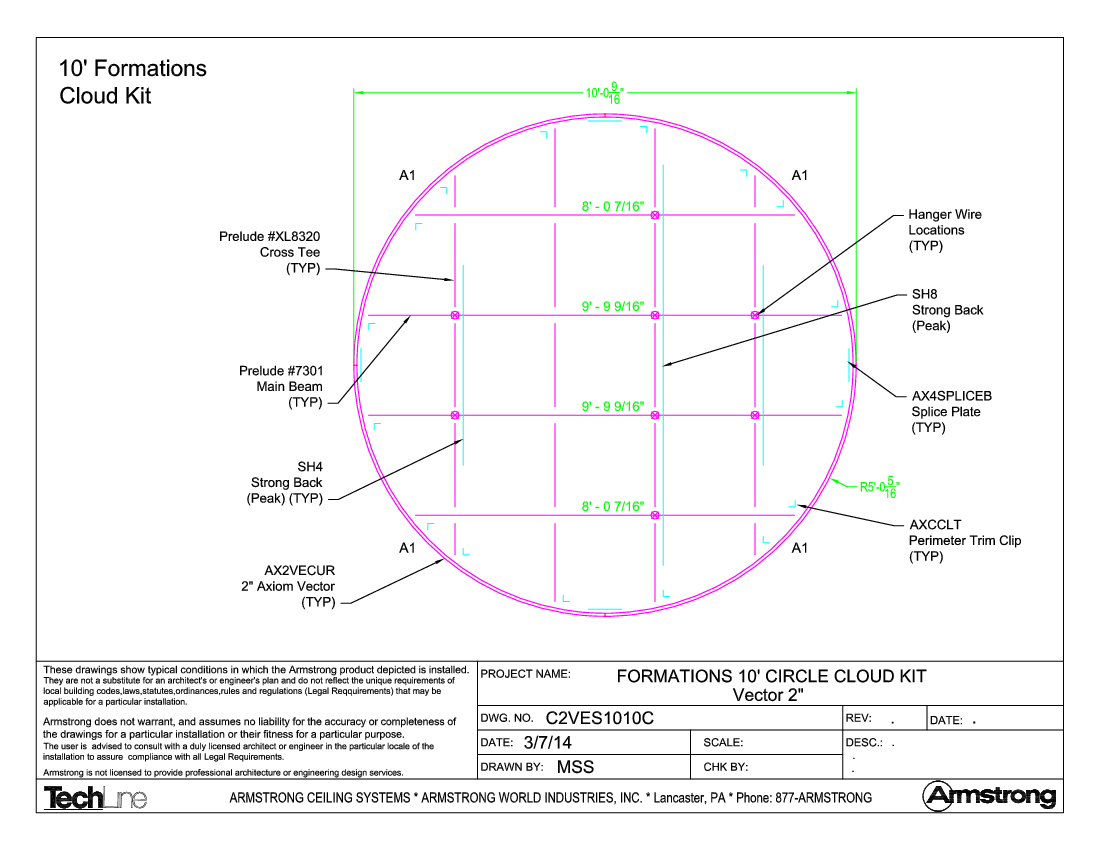 10' Circle Cloud Kit with 2" Axiom Vector Trim