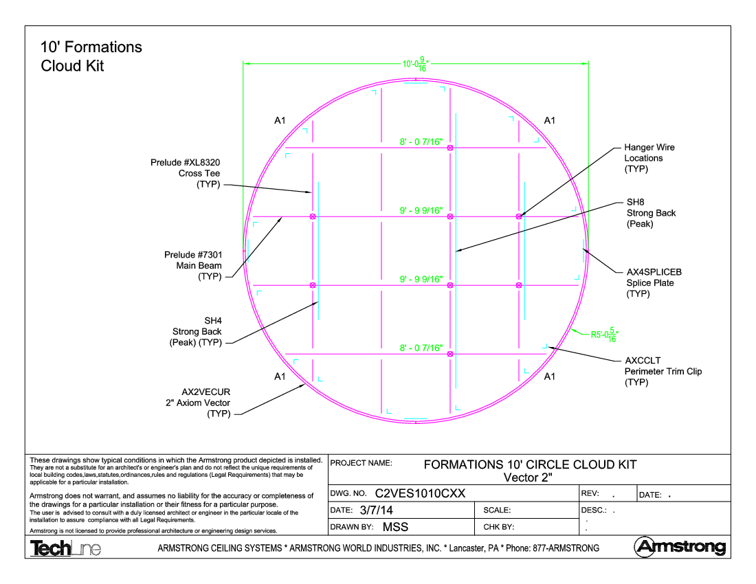 10' Circle Cloud Kit with 2" Axiom Vector Trim