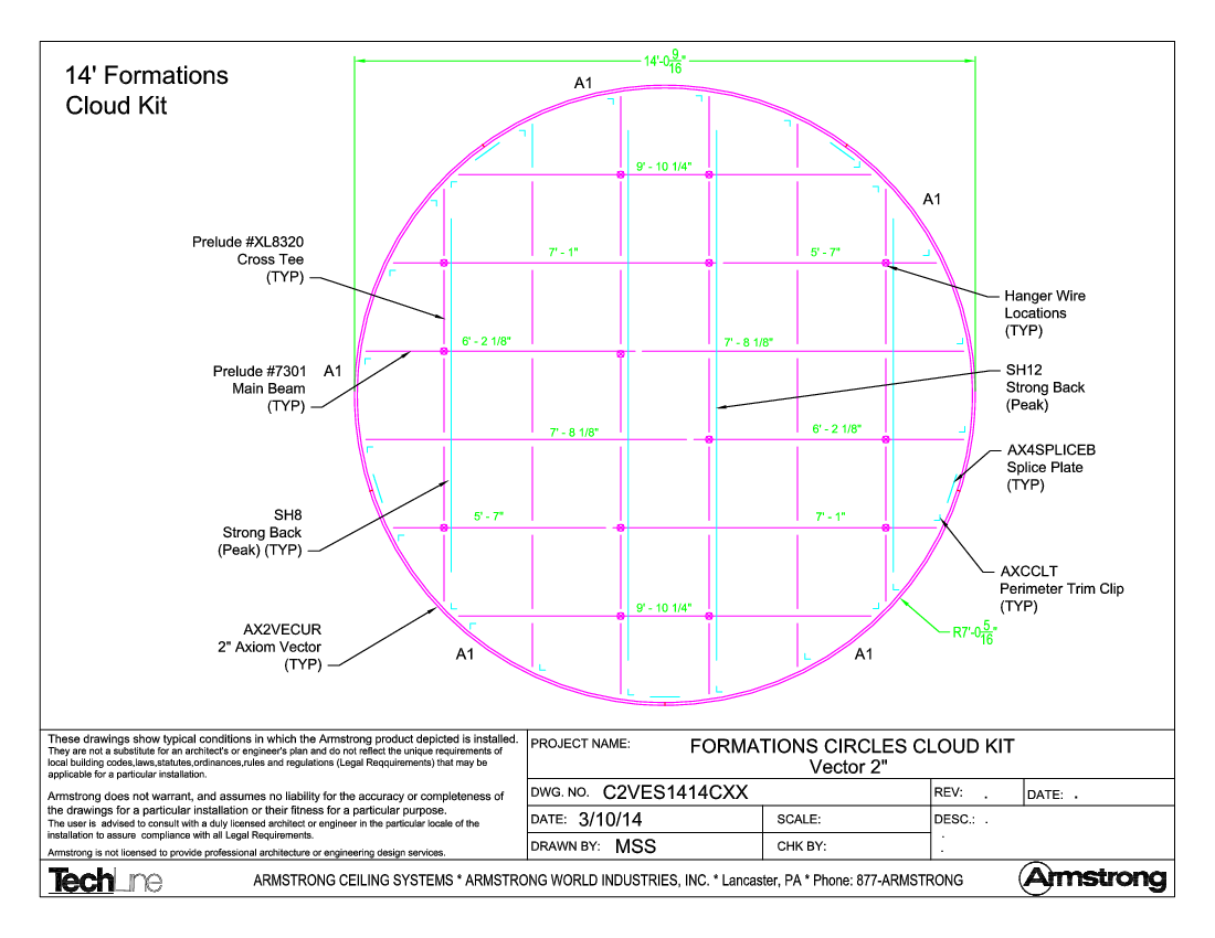 14' Circle Cloud Kit with 2" Axiom Vector Trim