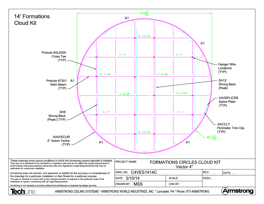 14' Circle Cloud Kit with 4" Axiom Vector Trim