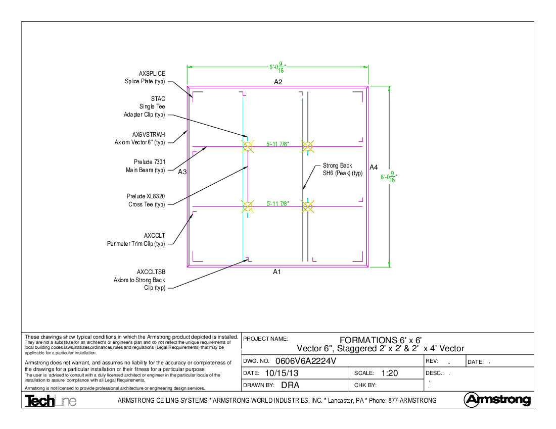 6' x 6', Vector 6", Ashlar, 2' x 2' & 2' x 4' Vector, White