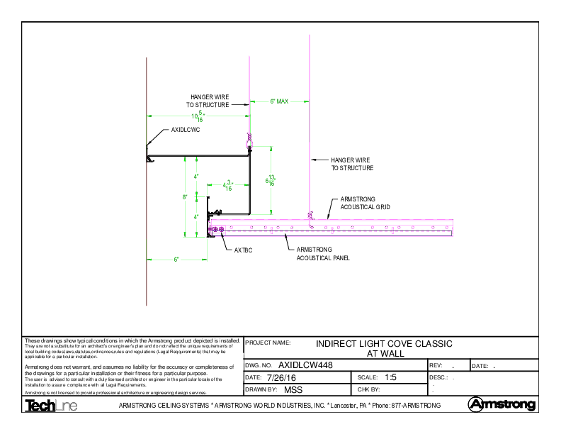 8" Indirect Ceiling-to-Wall Classic (ACT)