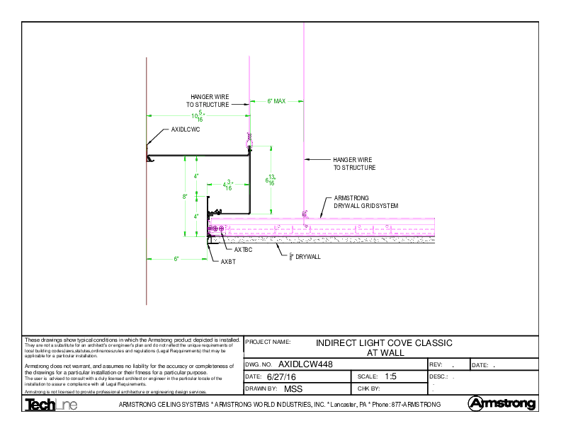 8" Indirect Ceiling-to-Wall Classic (GYP)