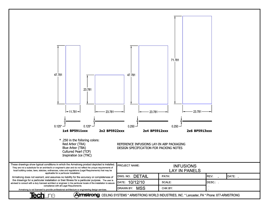Infusions - Lay-In Panels