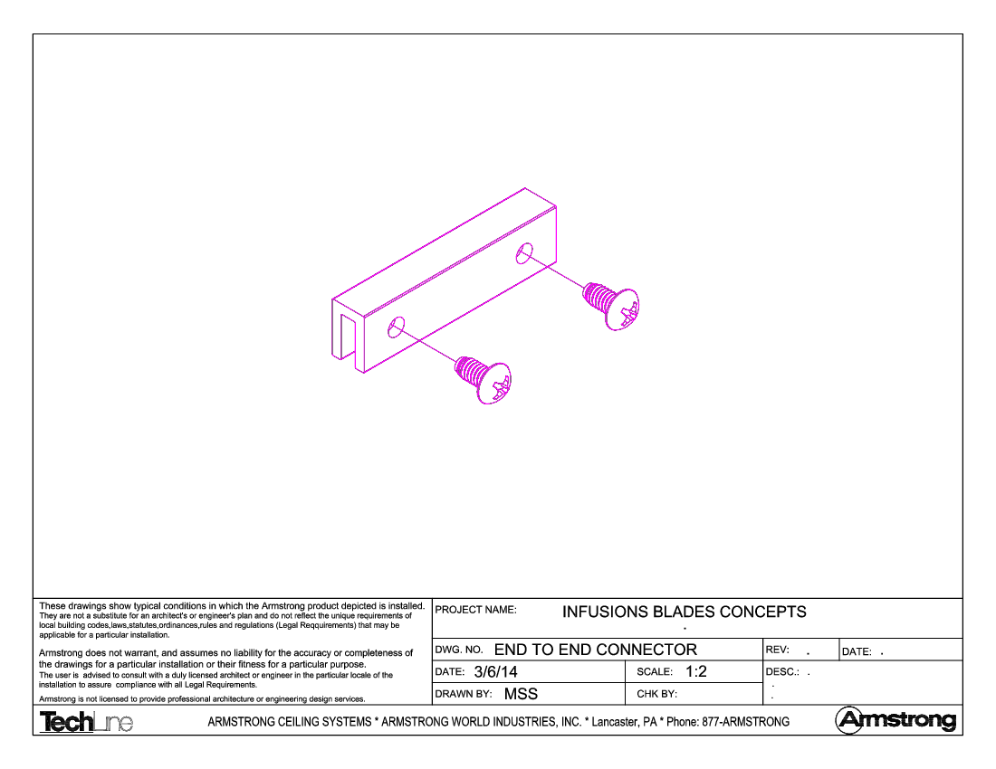 Infusions Blades Concepts - End to End Connector