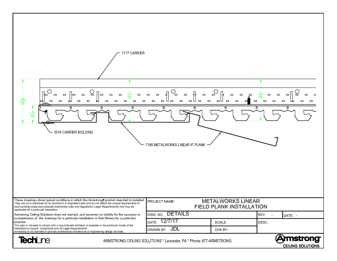 METALWORKS Linear Field Plank Dimensions