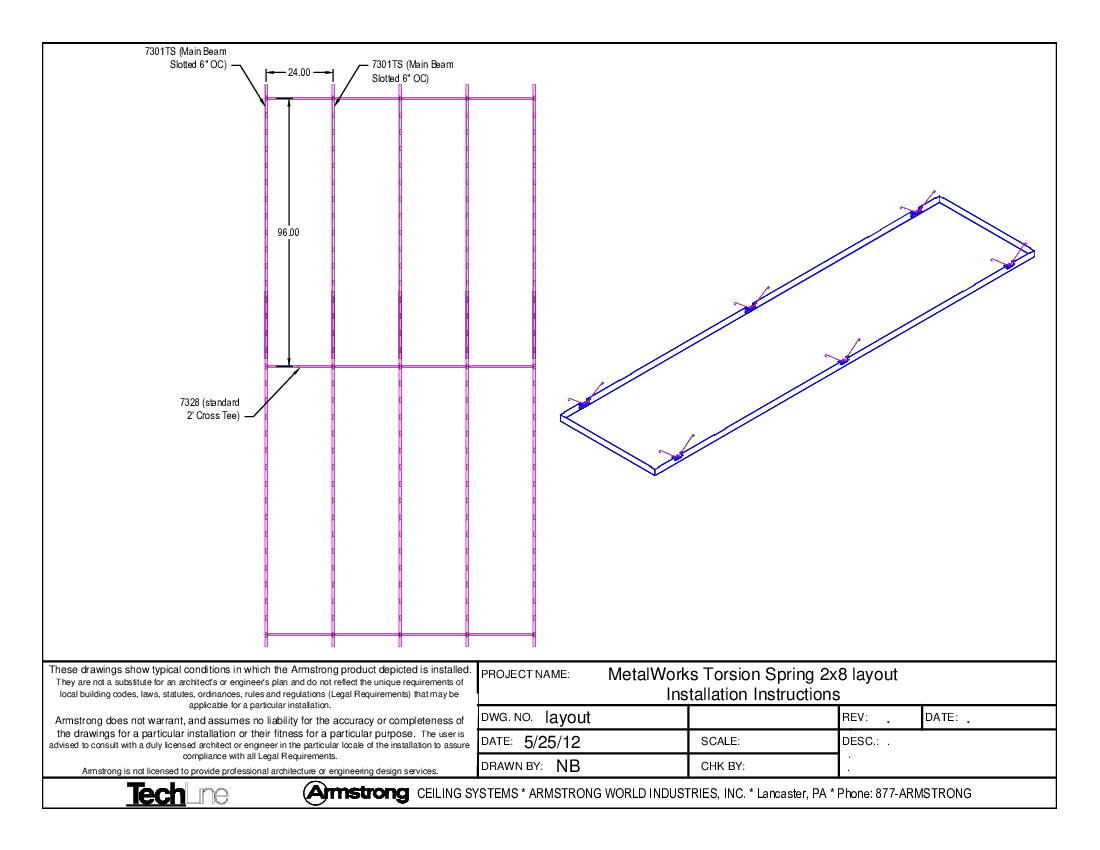 MetalWorks Torsion Spring 2x8 Grid Layout