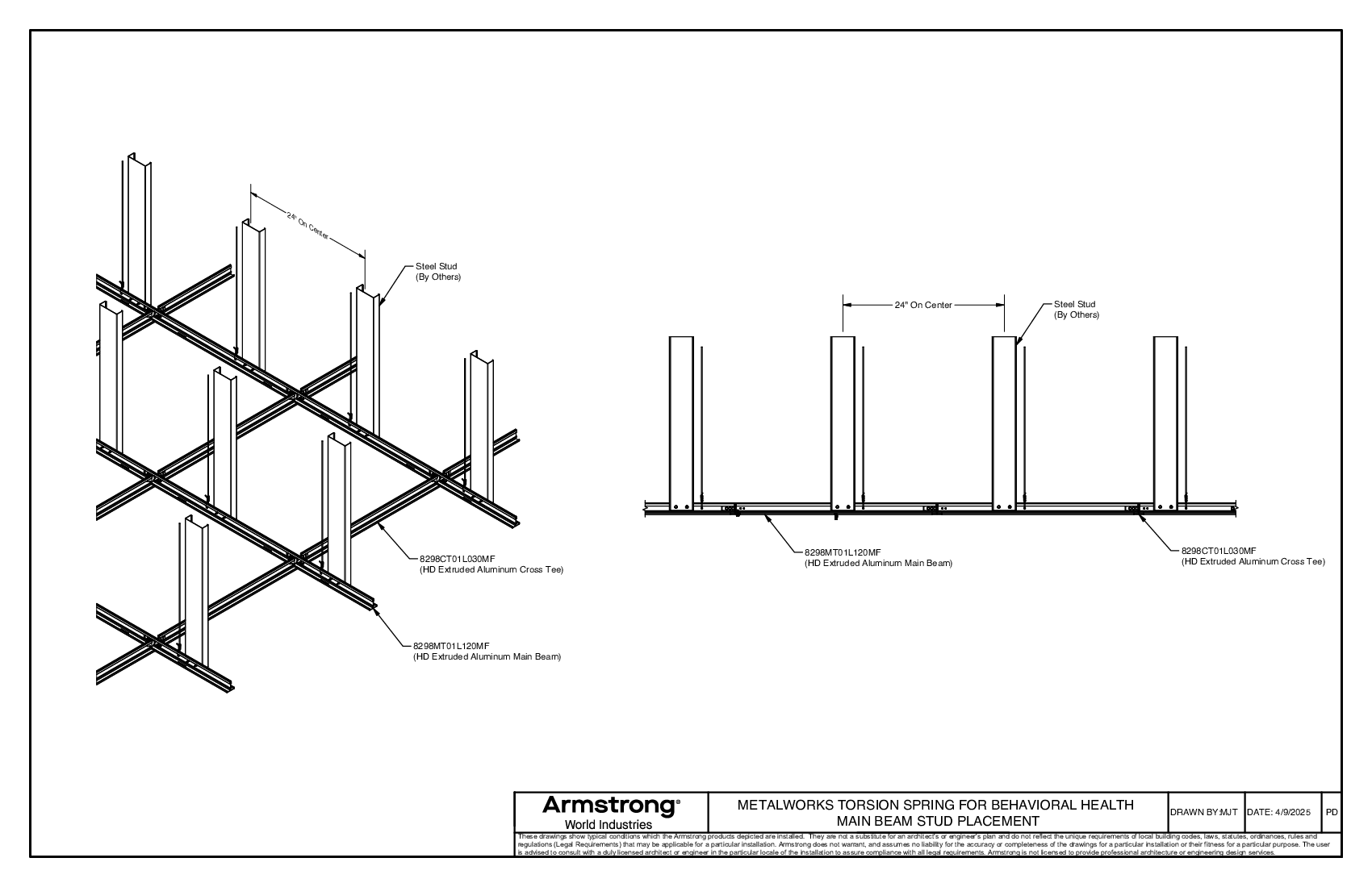 Main Beam Stud Placement