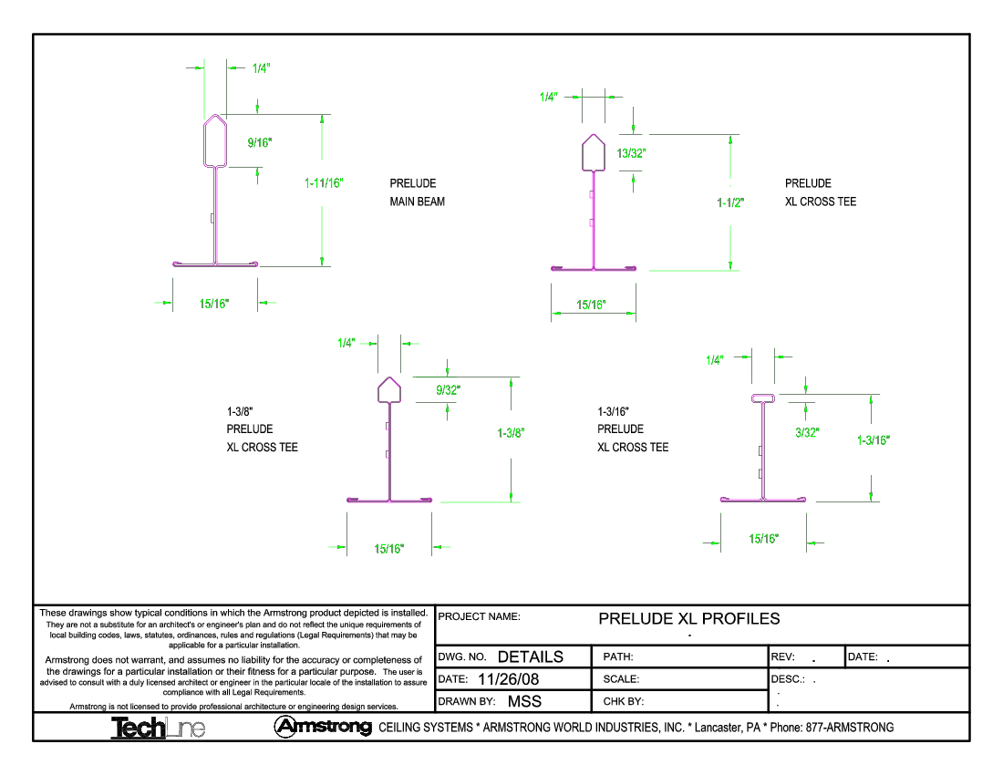 Suspension System Prelude XL Profiles