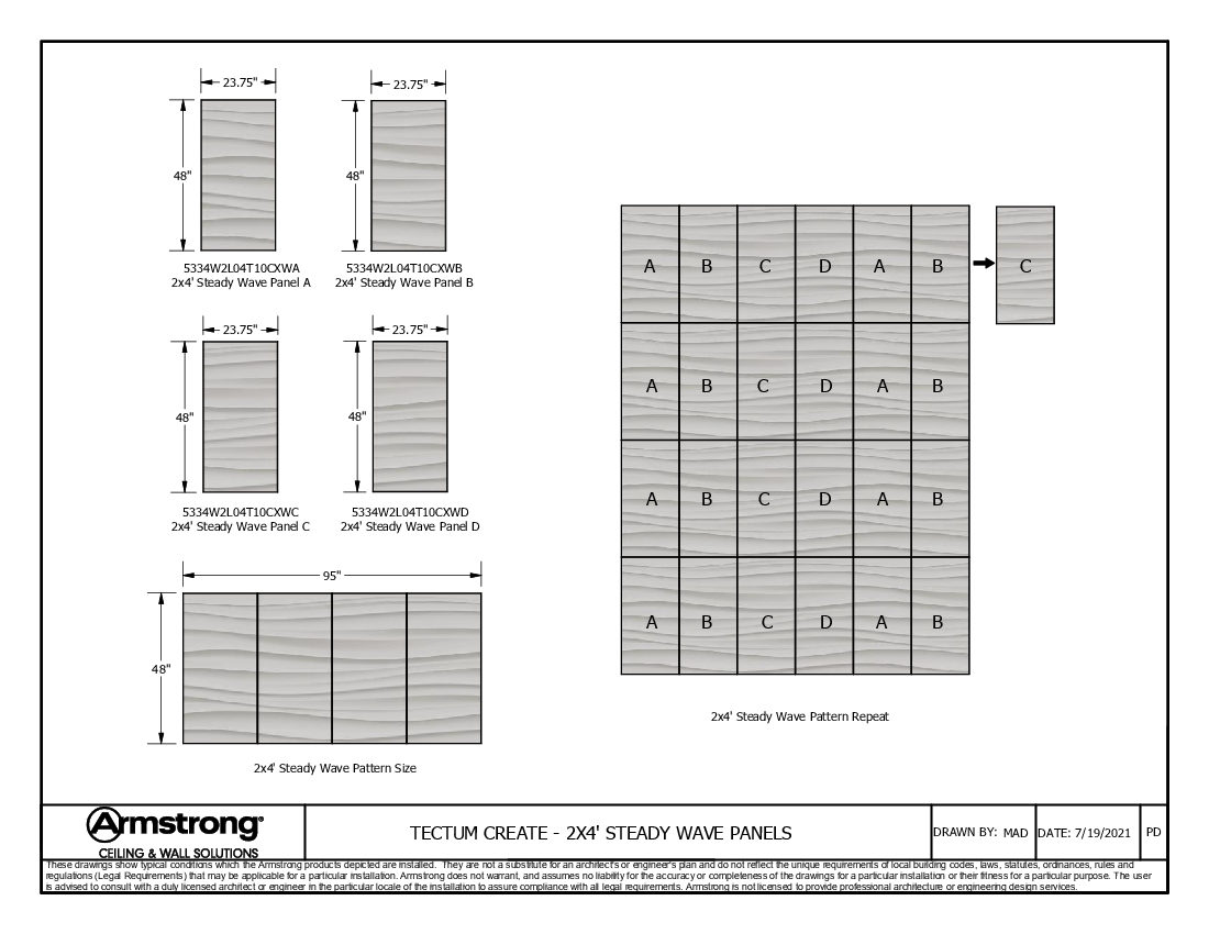 Steady Wave 2x4' Panels