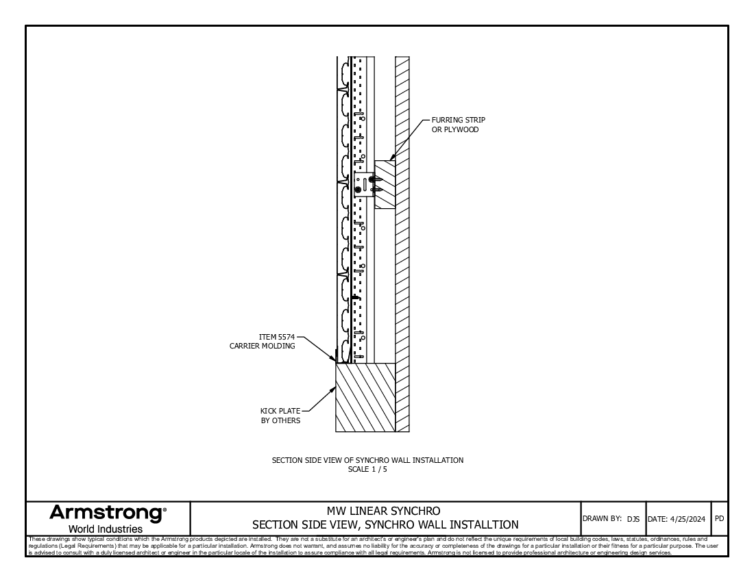 MetalWorks Synchro Wall Assembly - Section View
