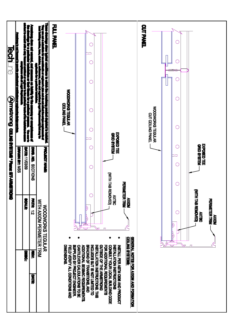 WoodWorks Tegular Panel Interfacing with Axiom